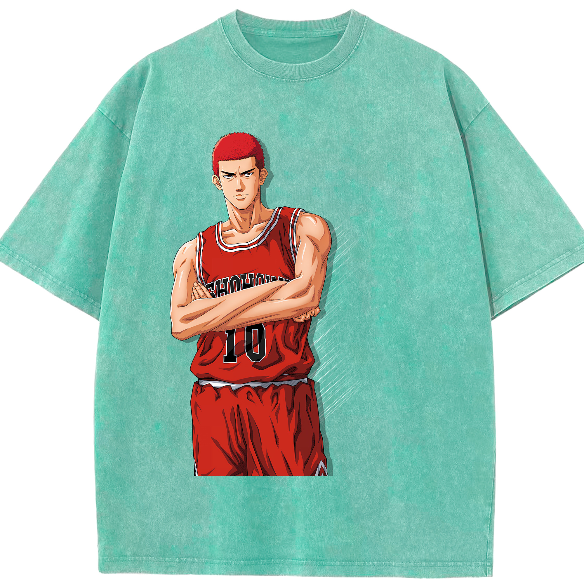 （画像用） SLAM DUNK／スラムダンク 綿100% ヴィンテージ風 半袖Tシャツ（フロントプリント）